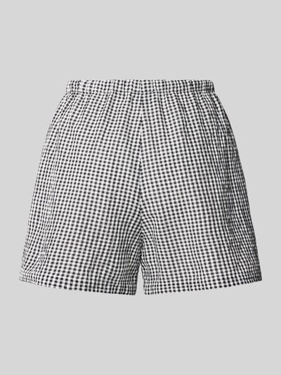 Jake*s Casual Korte pyjamabroek met elastische band en tunnelkoord Zwart - 3