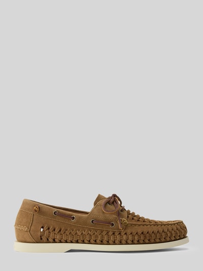 Polo Ralph Lauren Loafer aus echtem Leder mit Flecht-Details Camel 2