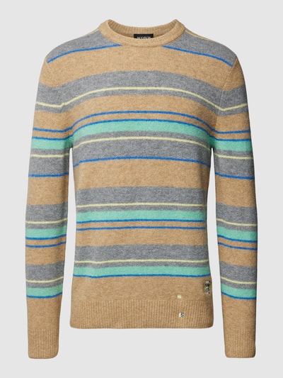 Scotch & Soda Strickpullover mit Streifenmuster Camel 2