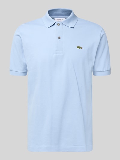 Produktfoto, lichtblauw Regular Fit Poloshirt uit puur katoen van Lacoste met effen kleuren, polokraag, korte mouw, logostitching, zijslitten, piqué-textuur