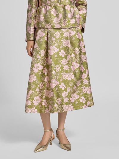 JOOP! Ausgestellter Maxi-Rock mit Allover-Muster Modell 'Sagira2' Pink 4