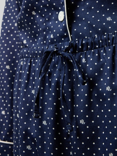 Lauren Ralph Lauren Regular Fit Pyjama-Seit aus Baumwoll-Viskose-Mix Dunkelblau 2