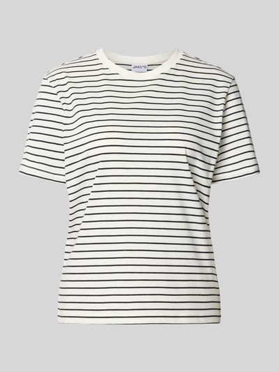Jake*s Casual regular fit T-shirt van puur katoen Offwhite - 2