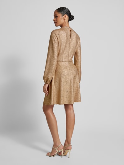 Jake*s Collection Knielanges Kleid mit Pailletten Gold 5