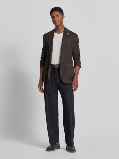 Marc O'Polo Weite Hose mit Woll-Anteil Modell 'MOSSBO DFB' - Marc O'Polo × DFB Travel Collection Dunkelblau 1