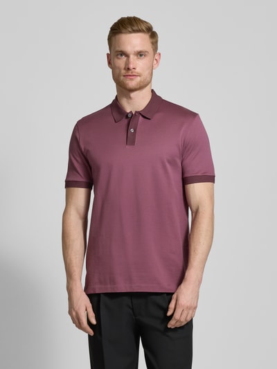 BOSS Regular Fit Poloshirt mit Label-Detail Modell 'Parlay' Purple 4