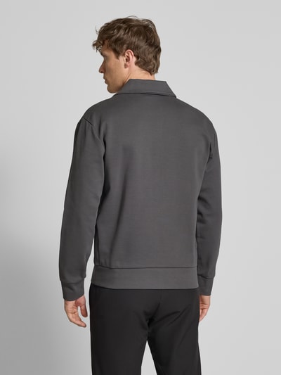 BOSS Green Regular Fit Sweatjacke aus Baumwoll-Mix Modell 'FUTURE' Dunkelgrau 5