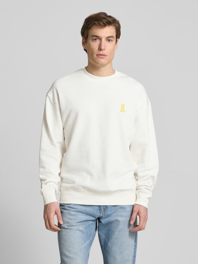 Armedangels Sweatshirt met labelstitching, model ´EMAAL' Offwhite - 4