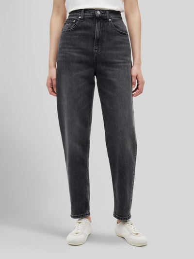 Tommy Jeans Jeansy o kroju mom fit z czystej bawełny, 5 kieszeni Antracytowy 4