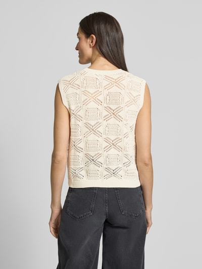 Jake*s Casual Regular Fit Stricktop mit Crochet Offwhite 5