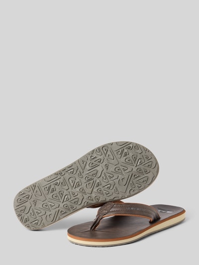 Quiksilver Slides mit Label-Detail Modell 'CARVER' Dunkelbraun 4