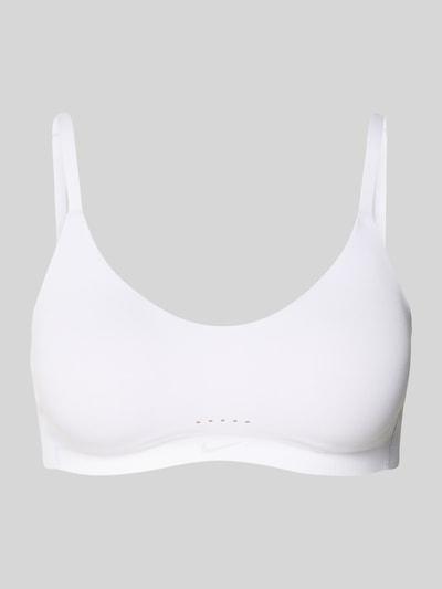 Nike Training Sport-BH mit Logo-Print Modell 'Alate' Weiss 1