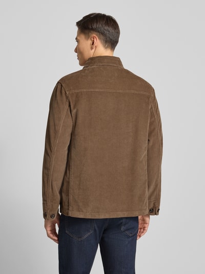 CRUNA Regular Fit Hemdjacke aus Cord Modell 'St.Honoré' Taupe 5