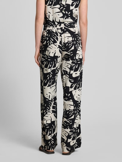 FREE/QUENT Wide leg stoffen broek met tunnelkoord, model 'Lavisco' Zwart - 5