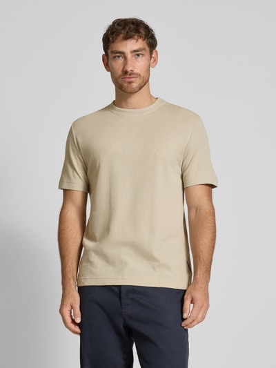 Tom Tailor Regular Fit T-Shirt aus Baumwoll-Mix Beige 4