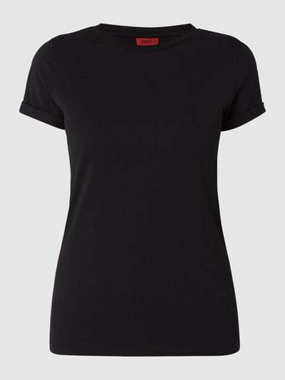 HUGO T-Shirt mit Rundhalsausschnitt Modell 'The Plain' Black 2