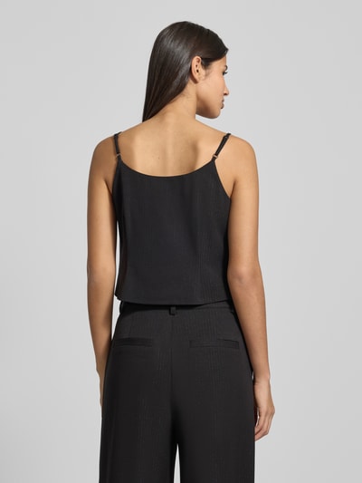 My Essential Wardrobe Kamizelka z regulowanymi, cienkimi ramiączkami model ‘Reece’ Czarny 5