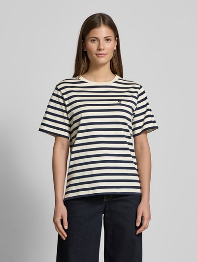 Weekend Max Mara T-Shirt mit Label-Stitching Modell 'SATRAPO' Marine 4