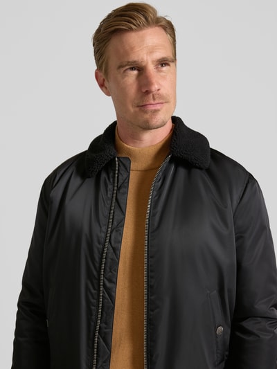 MCNEAL Regular fit jack met platte kraag Zwart - 3