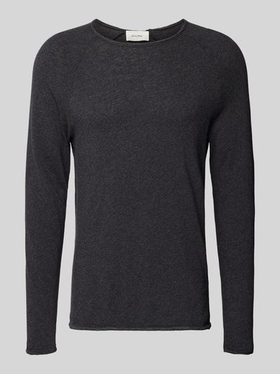 American Vintage Shirt met lange mouwen en ronde hals, model 'SONOMA' Antraciet - 2