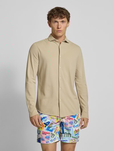 MC2 Saint Barth Vrijetijdsoverhemd met knoopsluiting, model 'AMALFI' Beige - 4