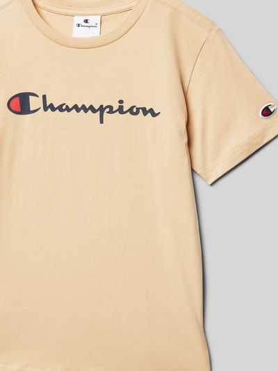 CHAMPION T-Shirt mit Label-Print Sand 2