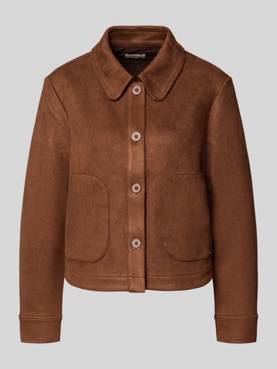 s.Oliver RED LABEL Regular Fit Hemdjacke mit Umlegekragen Camel 2