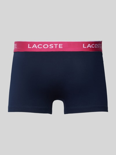 Lacoste Boxershort met elastische band met logo in een set van 3 stuks Donkerblauw - 3