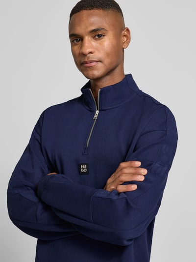HUGO Relaxed Fit Sweatshirt aus Baumwoll-Mix Modell 'DANOVOTOP' Royal 3
