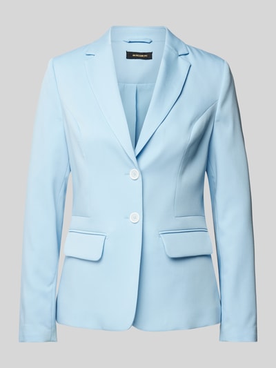 More & More Blazer in effen design met paspelzakken Lichtblauw - 2