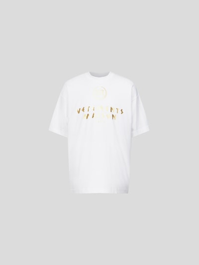 VETEMENTS Oversized T-Shirt mit Label-Print Weiß 2