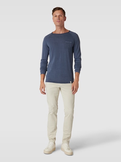 Colours & Sons Gebreide pullover met ronde hals, model 'GARMENT' Marineblauw - 1