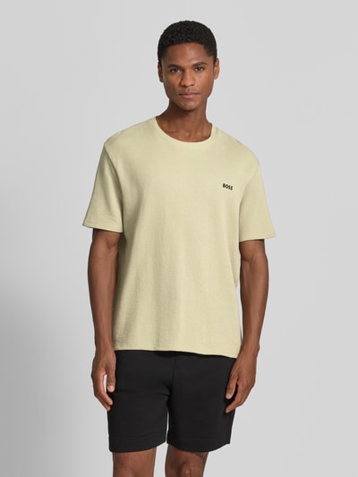 BOSS Regular Fit T-Shirt aus Baumwoll-Mix Schilf 4