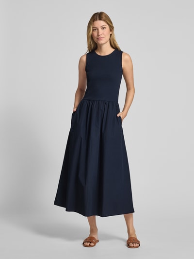 Christian Berg Woman Selection Sukienka midi z efektem prążkowania Granatowy 4