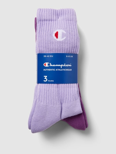 CHAMPION Socken mit Label-Print im 3er-Pack Flieder 3