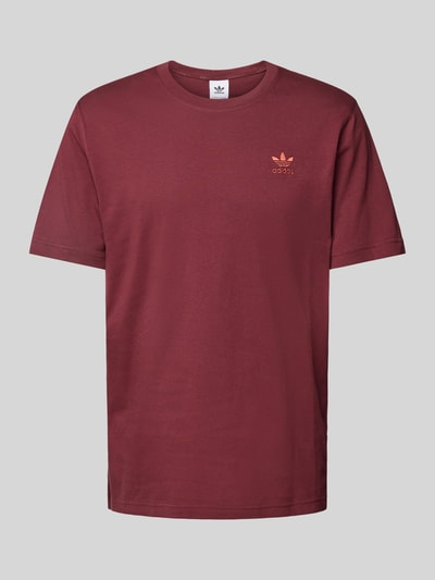 adidas Originals T-Shirt mit Label-Stitching Dunkelrot 2