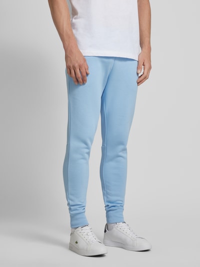 Lacoste Slim fit sweatpants met logopatch Lichtblauw - 4