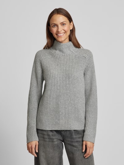 MOS MOSH Gebreide pullover met turtleneck, model 'Thyra' Middengrijs - 4