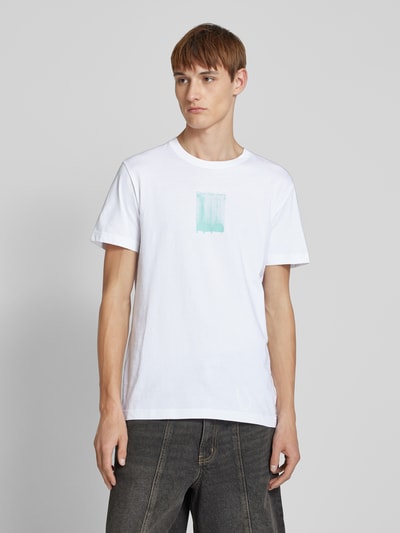 Calvin Klein Jeans T-Shirt mit Label-Print Weiss 4