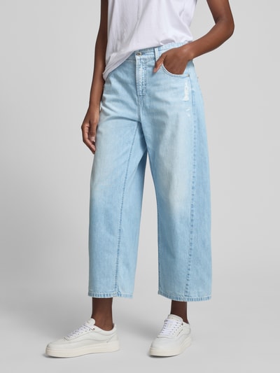 CAMBIO Baggy Fit Jeans mit verkürztem Schnitt Modell 'ORIA' Bleu 4
