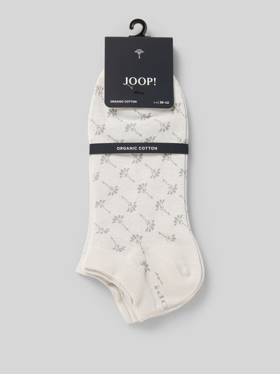 JOOP! Collection Krótkie skarpety damskie JOOP! Collection;Mieszanka bawełny z dodatkiem streczu;Krój dopasowany do ciała;Detal z logo;Elastyczny pas Jasnoszary 3