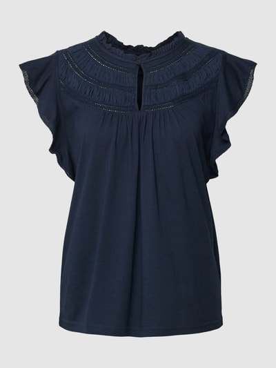 Lauren Ralph Lauren Bluse mit Volants Modell 'ISALOAH' Marine 2