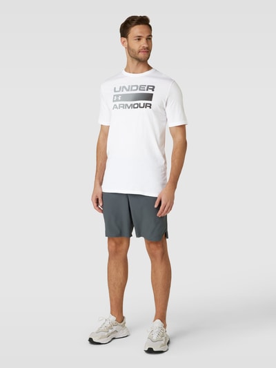 Under Armour T-shirt met labelprint, model 'TEAM ISSUE' Wit - 1