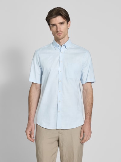 Fynch-Hatton Freizeithemd mit Knopfleiste Hellblau 4