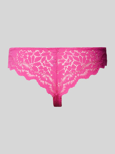 Skiny String mit Spitzenbesatz Pink 3