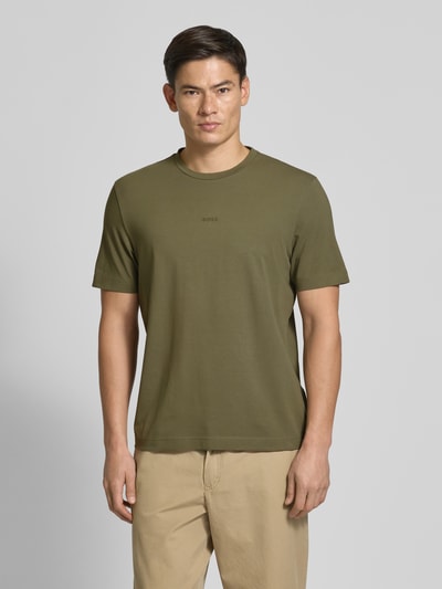 BOSS Orange Regular Fit T-Shirt aus Baumwoll-Mix Khaki 4