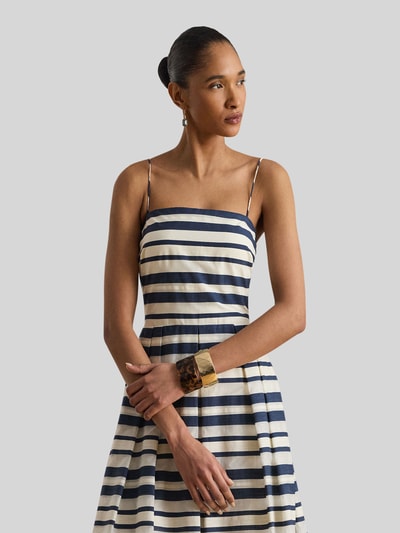 Lauren Ralph Lauren Körpernahes Cocktailkleid aus Baumwoll-Mix Dunkelblau 4