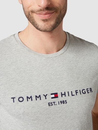 Tommy Hilfiger T-Shirt aus Bio-Baumwolle Hellgrau Melange 3