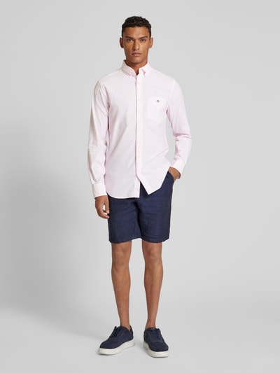 Gant Regular Fit Freizeithemd mit Vichy-Karo Modell 'POPLIN' Rose 1