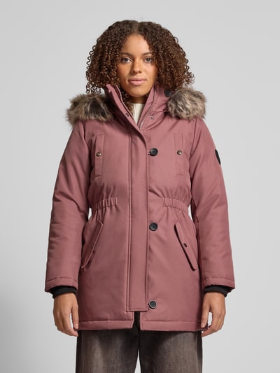 Only Getailleerde parka met imitatiebont, model 'IRIS' Mauve - 4